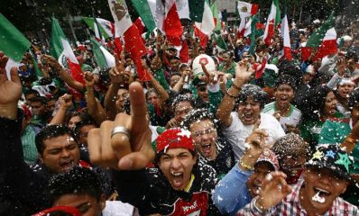 Mexico Olympic Soccer Celebration