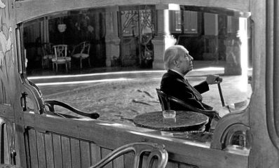 Jorge Luis Borges en Palermo, foto Ferdinando Scianna (1984)02