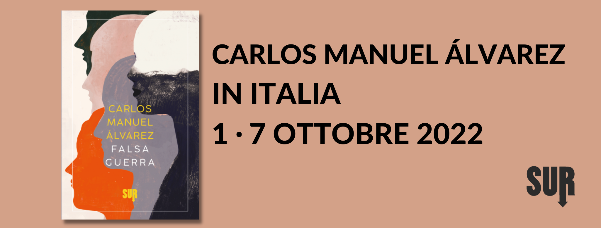 Da sabato 1 ottobre Carlos Manuel Álvarez in Italia per presentare «Falsa Guerra»